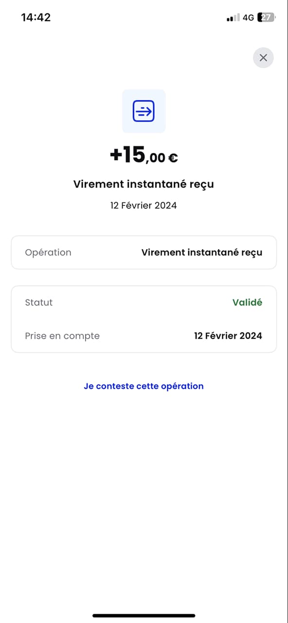 BforBank app screen