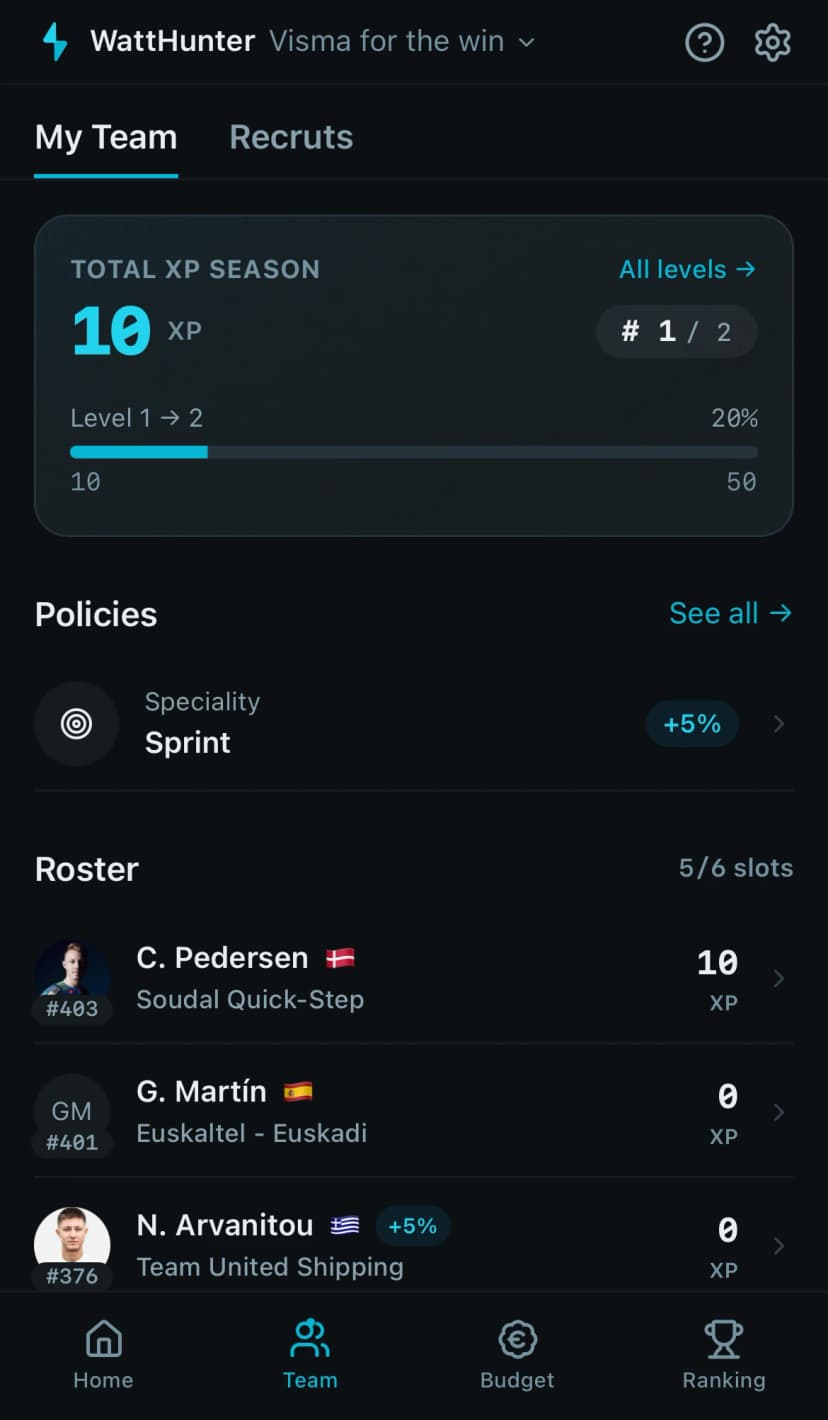 WattHunter app screenshot